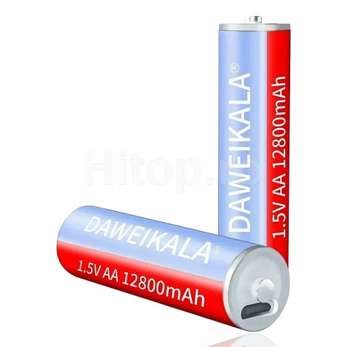 Baterie reîncărcabilă Li-ion AA 1.5V, 12800mAh, USB tip C, 2 buc.