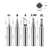 Set de 5 vârfuri pentru fier de lipit, goale, pentru încălzitoare de 4 mm
