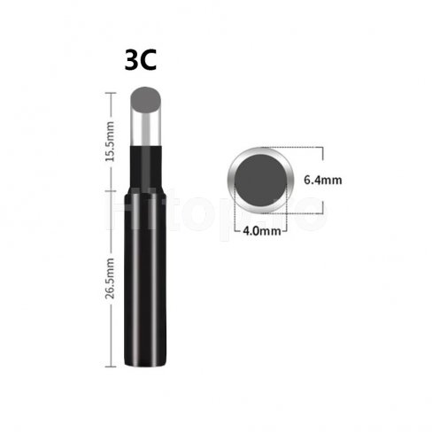 Vârf fier de lipit cu încălzitoare de 4 mm, gol, model 3C Vârf fier de lipit cu încălzitoare de 4 mm, gol, model 3C