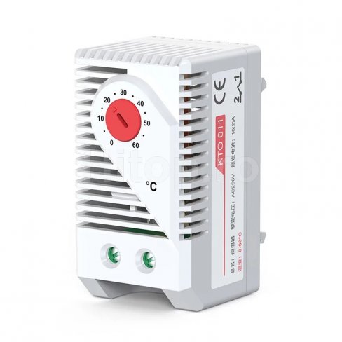 Termostat bimetalic KTO011 NC, 0–60°C, 10A, pentru încălzire