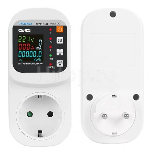 WIFI Contact cu protecții multiple, contor de putere și conexiune la Tuya WIFI Contact cu protecții multiple, contor de putere și conexiune la Tuya