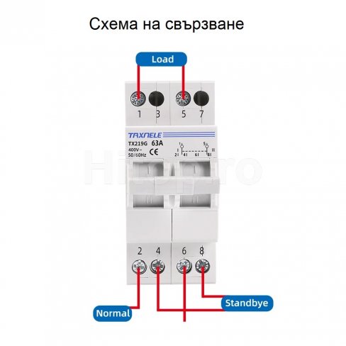 Putere comutator de transfer manual 2P 63A Putere comutator de transfer manual 2P 63A