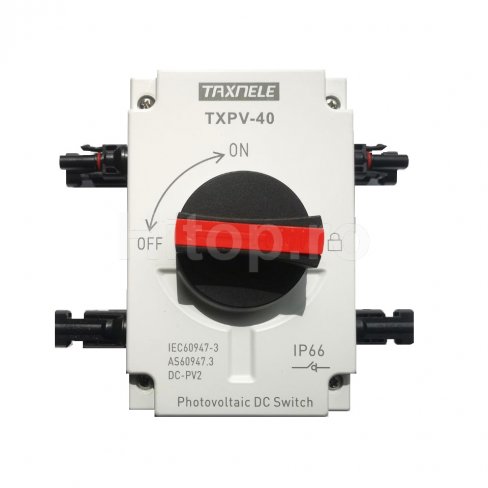 Comutator PV impermeabil 4P PV DC1200V 32A IP66 cu conectori orizontali