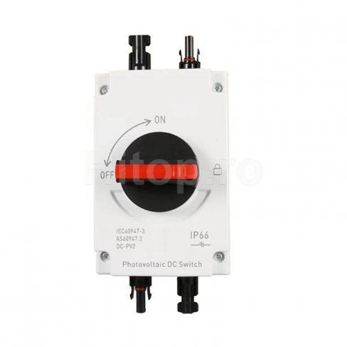 Comutator PV impermeabil 4P PV DC1200V 32A IP66 cu conectori verticali