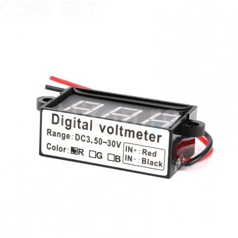 Voltmetru impermeabil 42 x 24 - roșu IP68 Voltmetru impermeabil 42 x 24 - roșu IP68