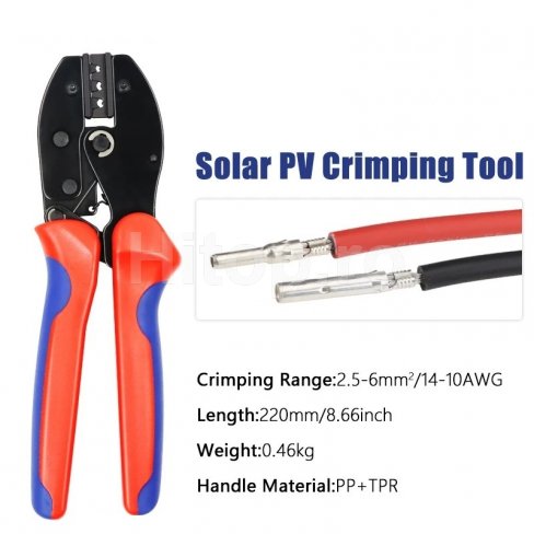 Clește de sertizat pentru cabluri fotovoltaice 2.5mm, 4mm, 6mm, 14-10AWG Clește de sertizat pentru cabluri fotovoltaice 2.5mm, 4mm, 6mm, 14-10AWG