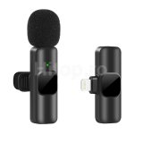 Microfon fără fir cu receptor pentru Iphone pentru streaming live, Youtube, TikTok